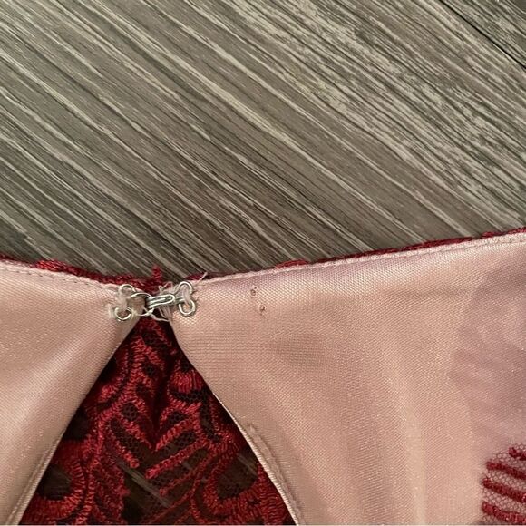 BHLDN Red and Tan Lace ‘Elaine’ Dress by Hitherto - Picture 4 of 11